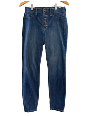 Pistola Button Fly Slim Straight Leg Jeans High Rise Medium Wash